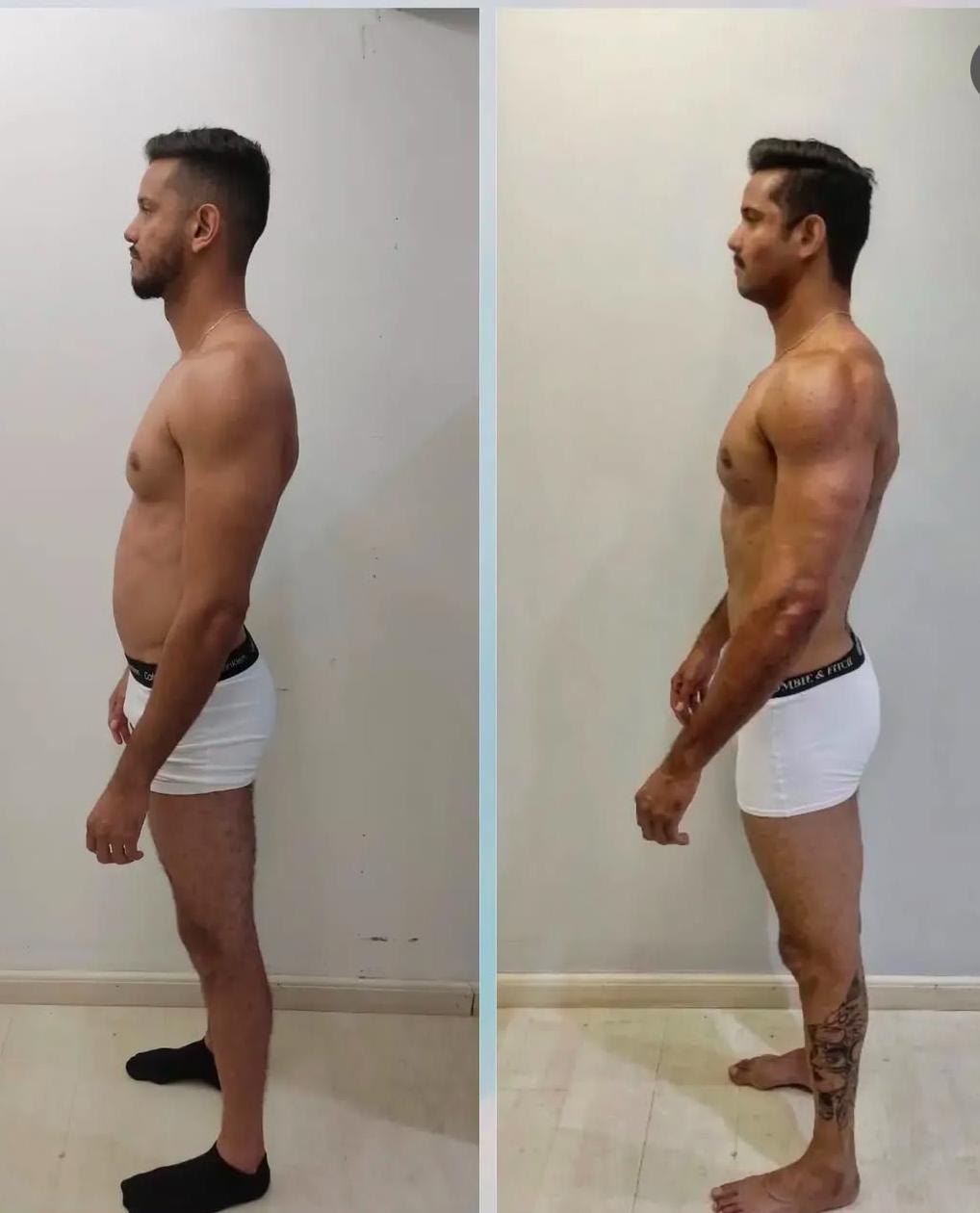 Aluno antes e depois — perfil